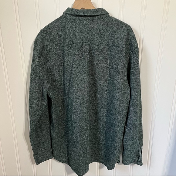Prana Textured Long Sleeve Button Up Green 100% Organic Cotton Mens XX Large - Picture 9 of 11